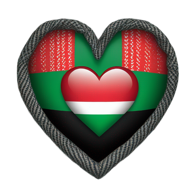 genmoji : Cœur avec imprimé keffiehCouleursCœur avec drapeau de la Palestine
