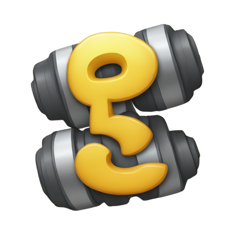 genmoji : Poids de 5 livres avec le numéro 5 dessus