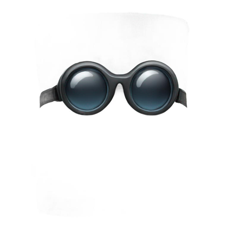 genmoji: A bundled towel with goggles sticking out