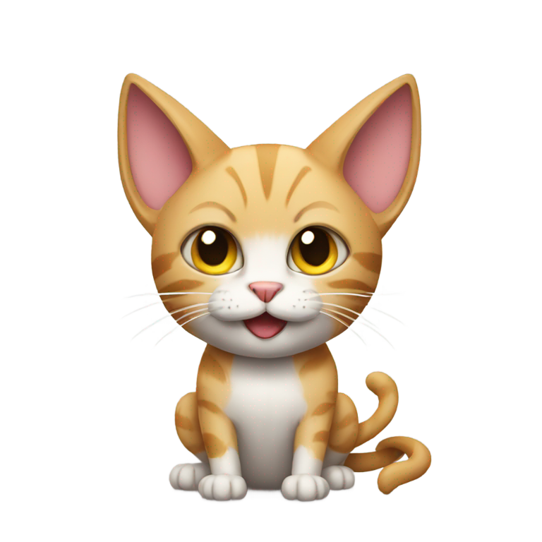 genmoji: Cat with a bat