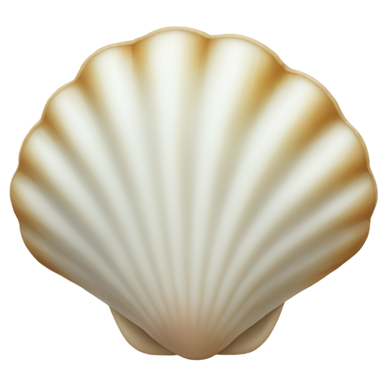 genmoji：white seashells