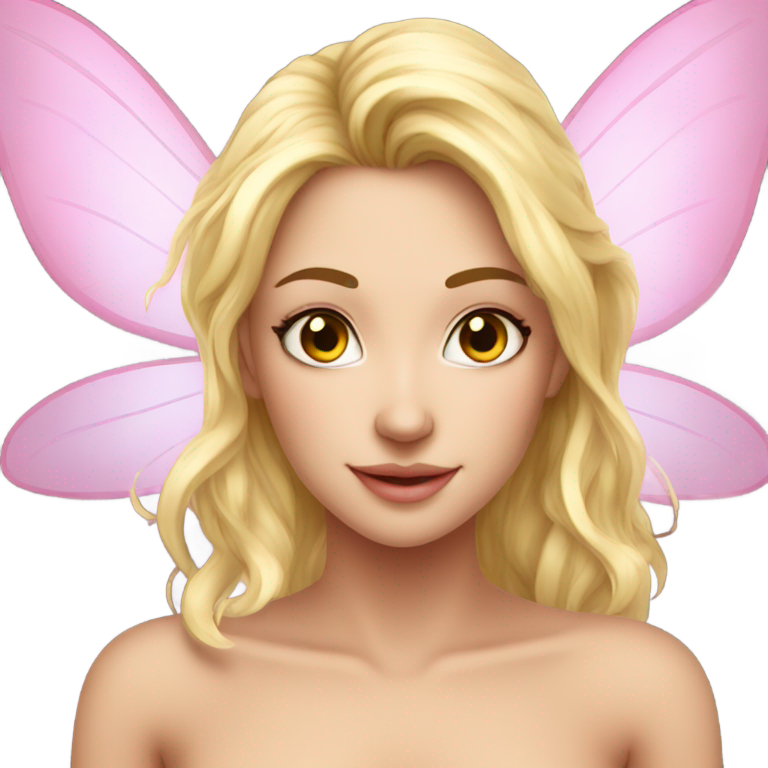genmoji : Fée blonde nue, petits seins, tétons roses