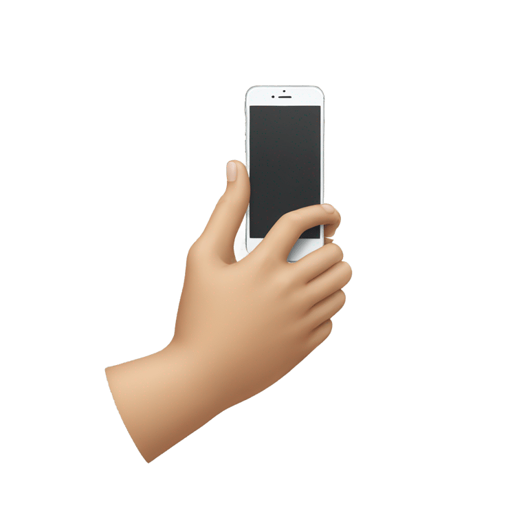 絵文字：iPhoneを一手で保持する準備ができている