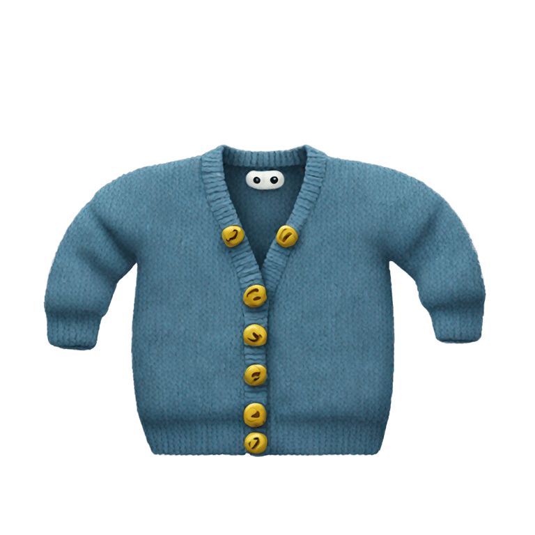 genmoji : Cardigan bleu pierre