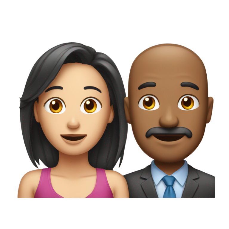 絵文字：a man and a woman doing porn