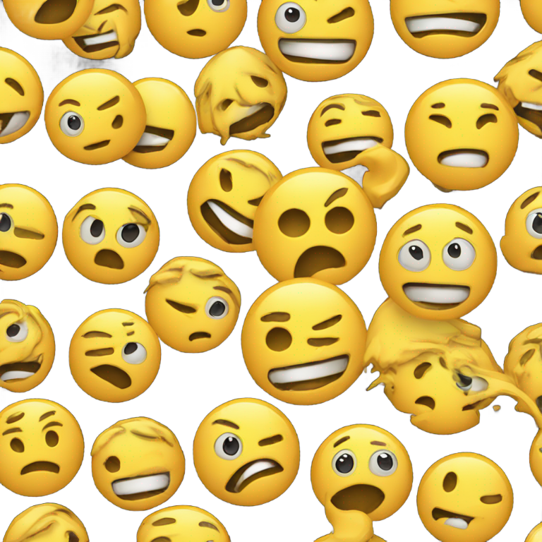 絵文字：Yellow emoji, confusion and slight surprise
With black emo bang