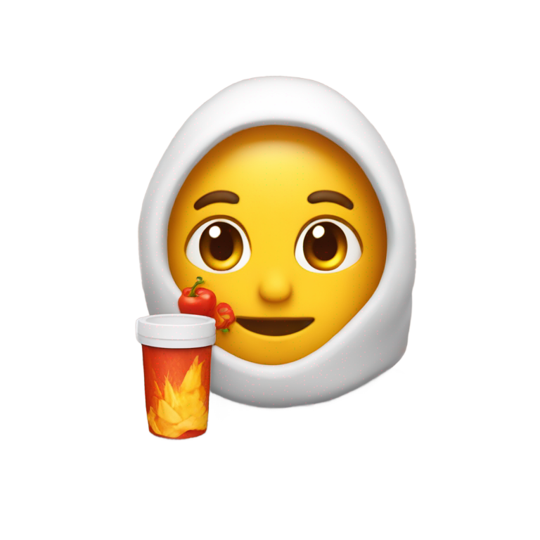 genmoji：一个笑着的emoji，但它忍受着辣椒粉的味道