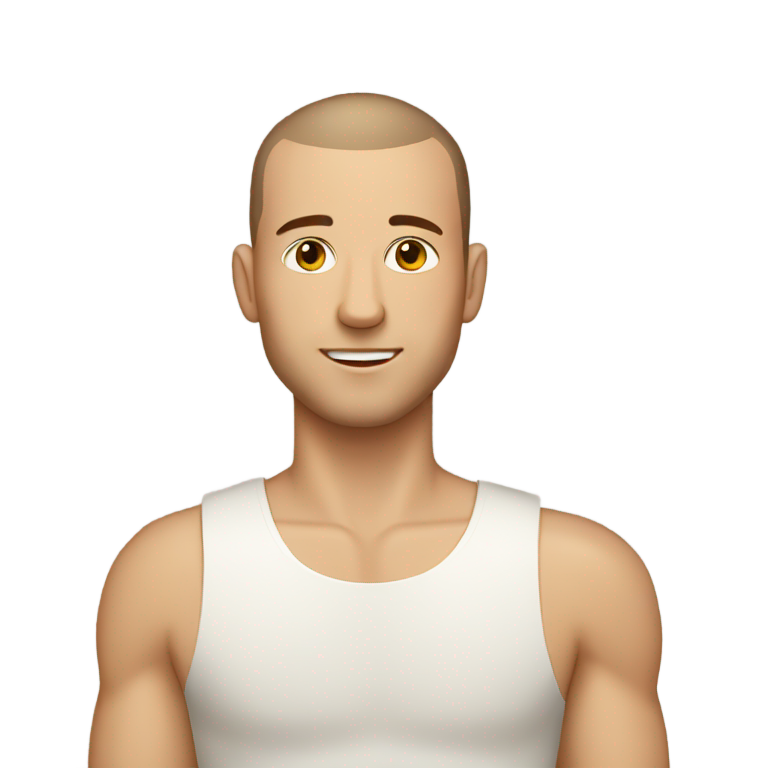 genmoji：White Male with brown buzz cut and freckles holding a rat