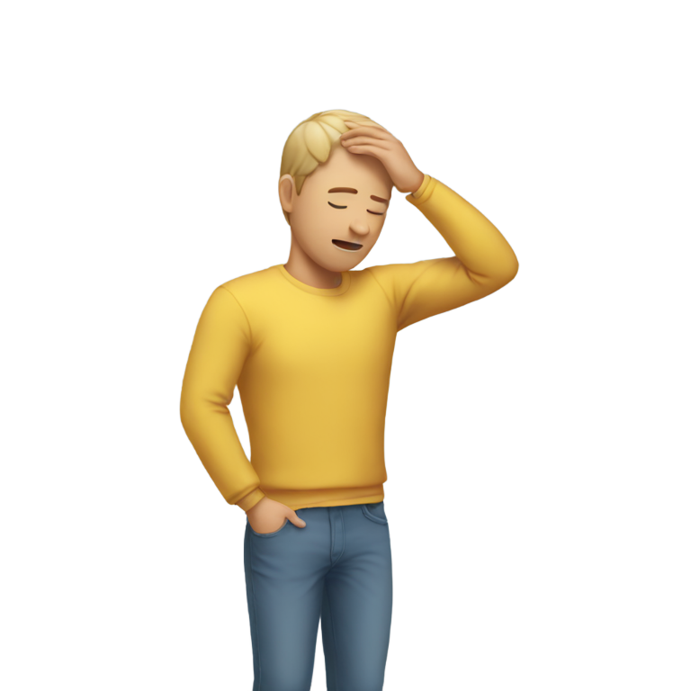 genmoji：某人用手拍打后脑勺
