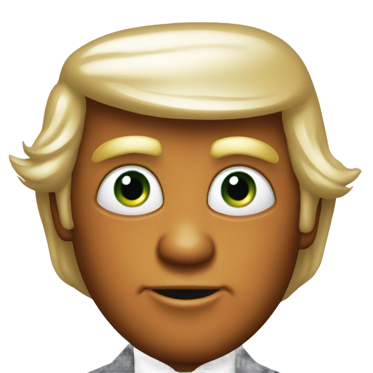 genmoji : Donald Trump Oompa Loompa