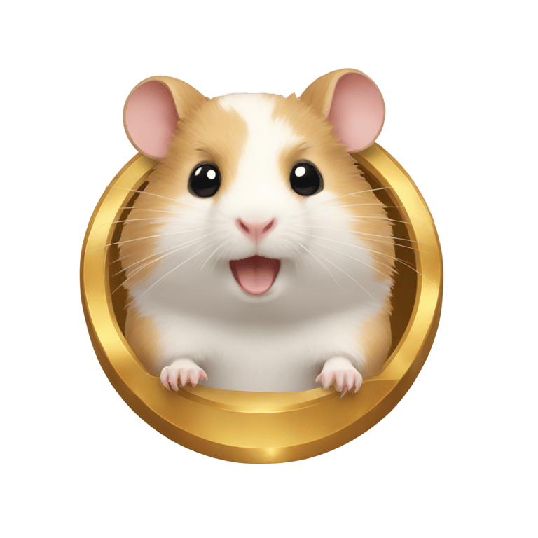 genmoji：A cut hamster with YouTube golden play button