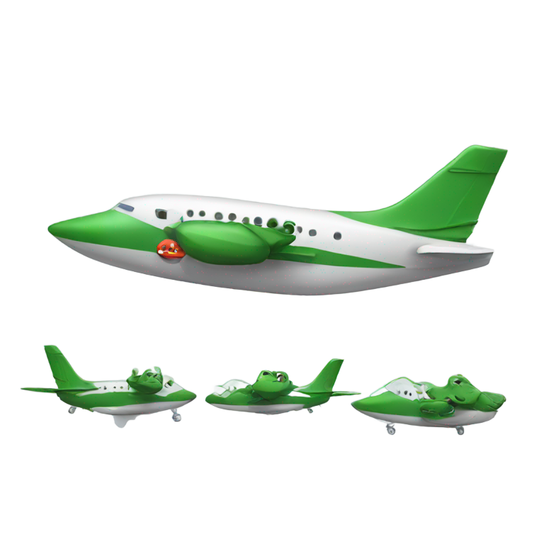 genmoji : Avion avec tête de crocodile