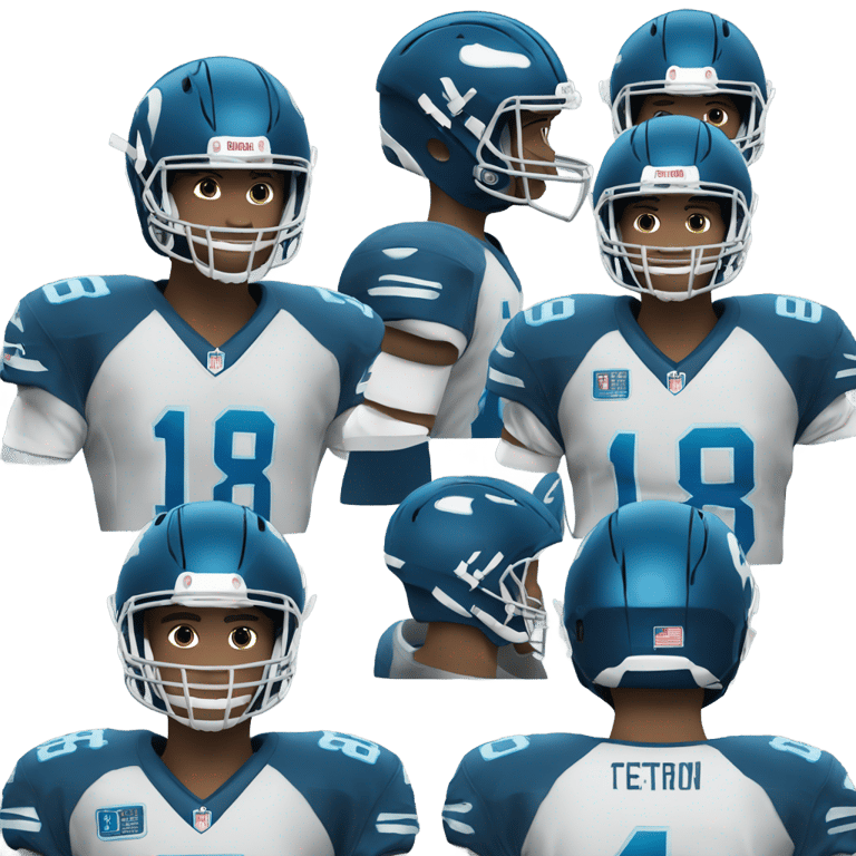 genmoji : Can you make a young black quarterback make his jersey number 18 and make the colors blue and silver plus the words central on the front