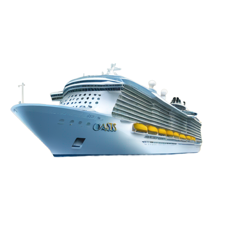 genmoji : Vue arrière du navire de croisière Oasis of the Seas