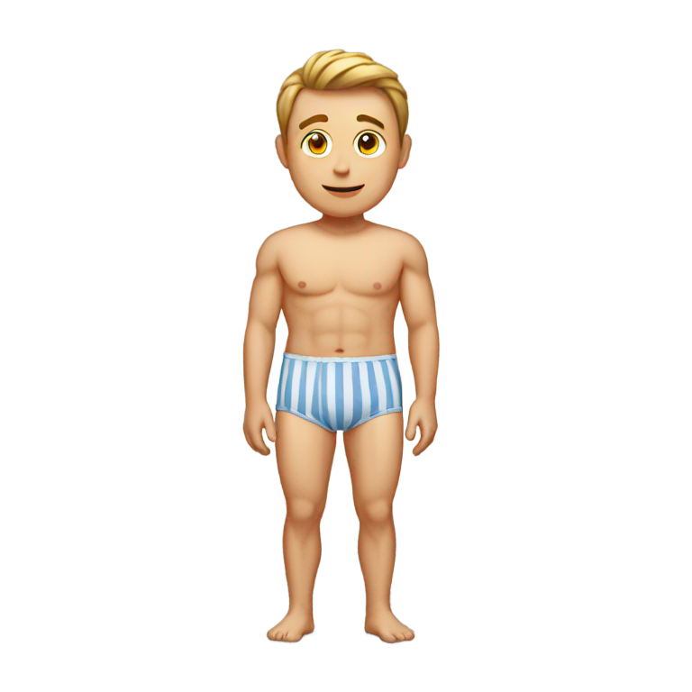 genmoji：条纹内裤的男人