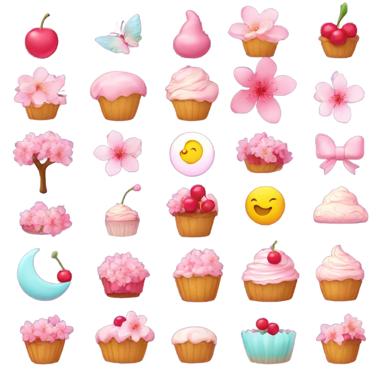 genmoji : 🌸✨🎀🌛🥐🧁🌷