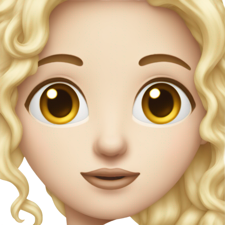 genmoji : Visage de femme avec du lait blanc coulant dessus