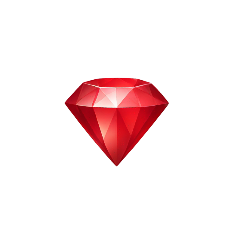 絵文字：A single Red diamond shape