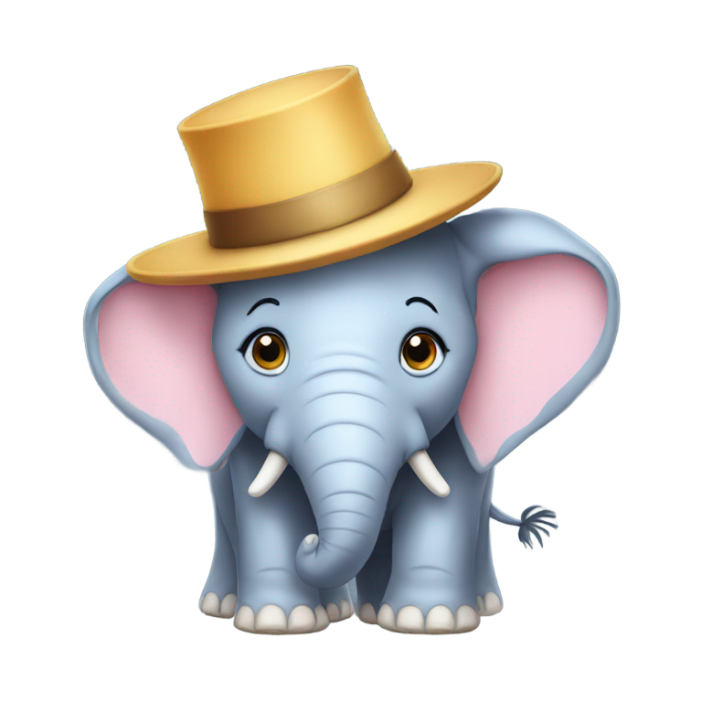 genmoji : éléphant avec un chapeau