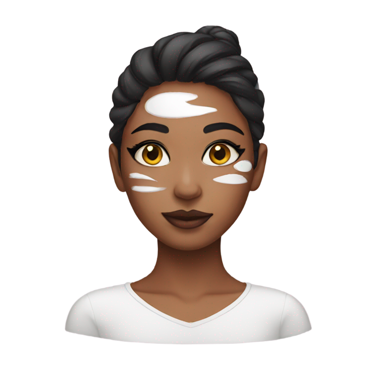 genmoji : Fille avec chat en maquillage