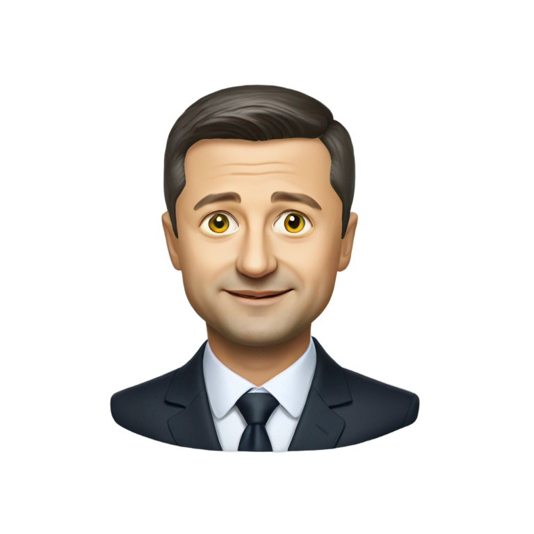絵文字：ウクライナ大統領ウォロディミル・ゼレンスキー