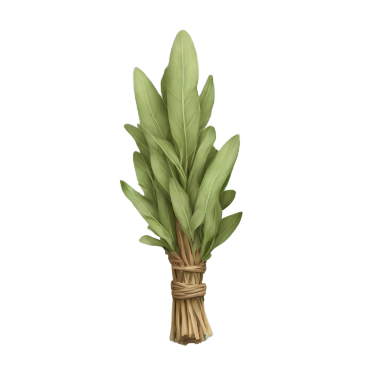 genmoji: smudge stick made from sage burning