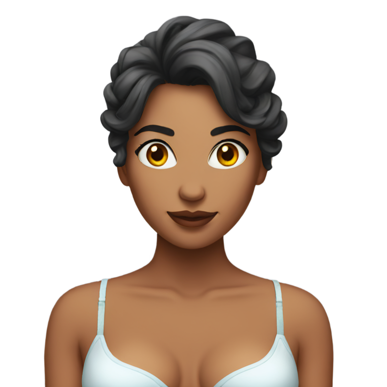 genmoji：戴着胸罩的性感女孩