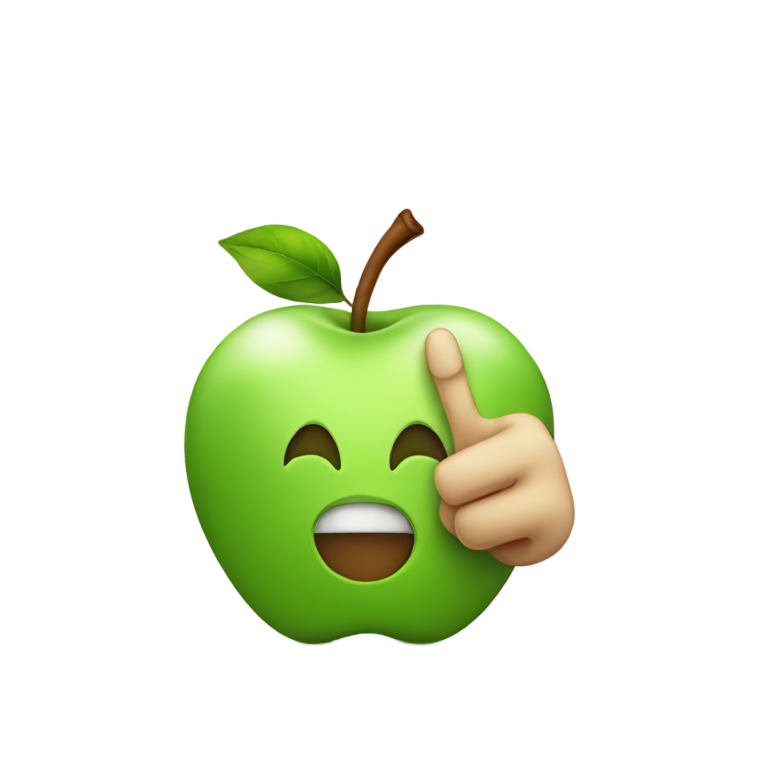 絵文字：apple putting up middle finger