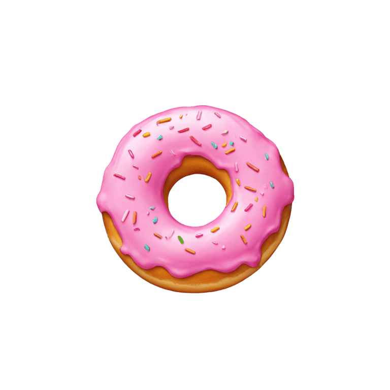 絵文字：Donut with pink frosting