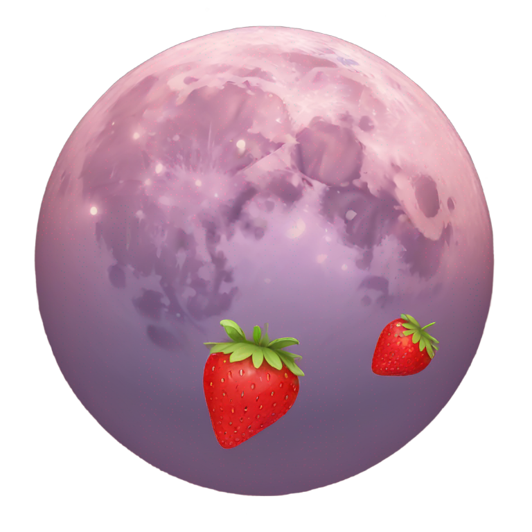 genmoji : Lune de fraise