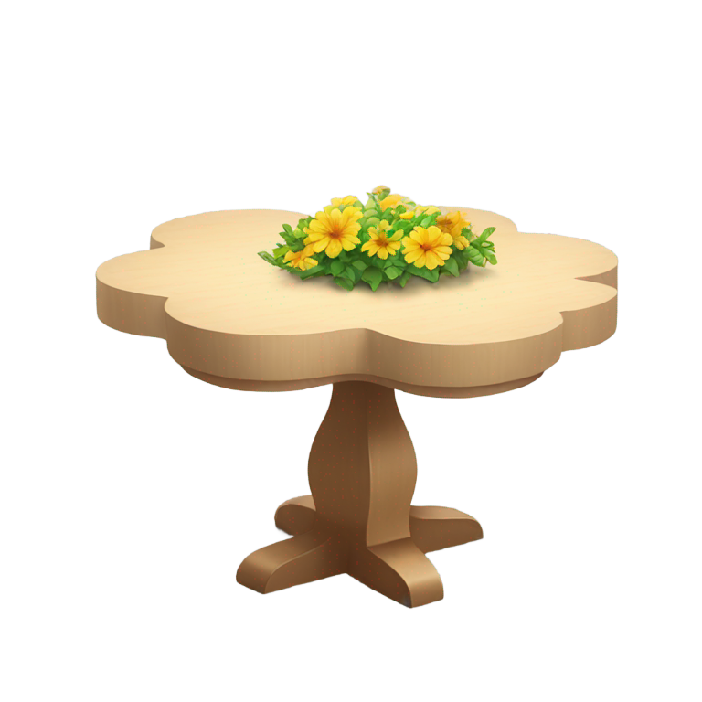 genmoji：花形桌子
