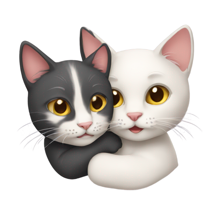 genmoji：两只猫互相拥抱