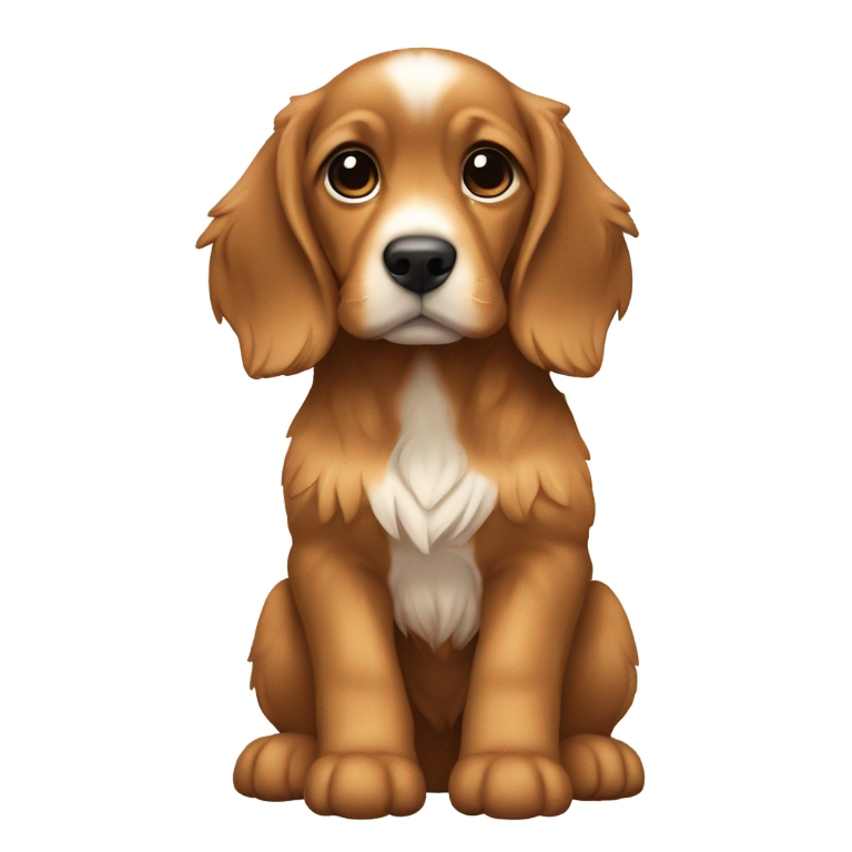 genmoji：一只长着天使翅膀的可卡犬幼崽