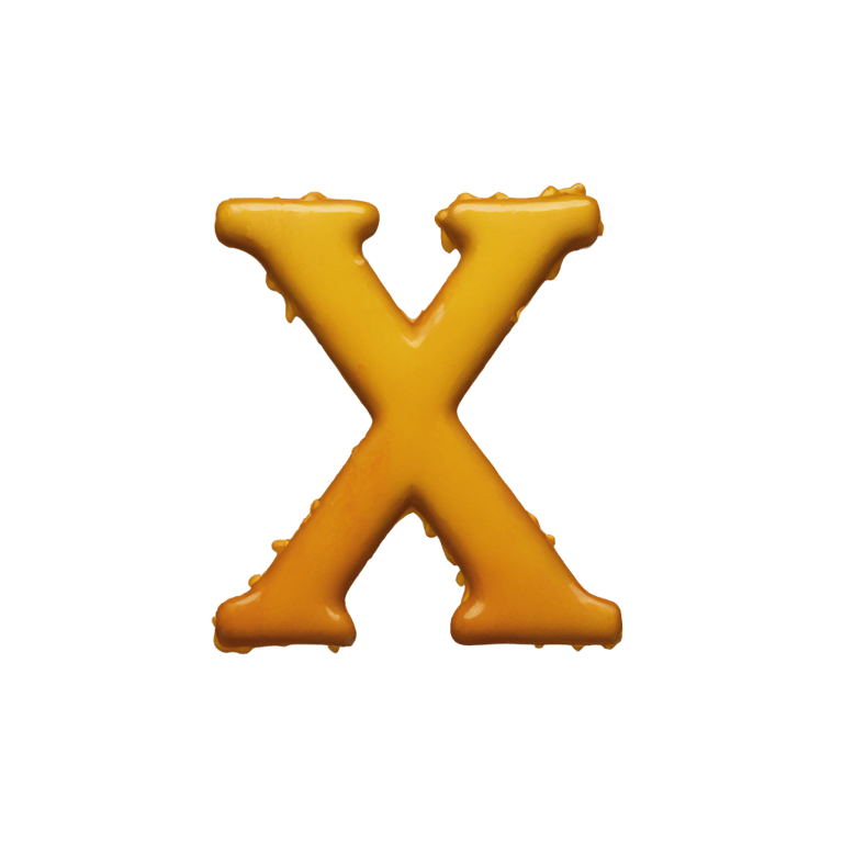 genmoji : Lettre x en peinture xanthique