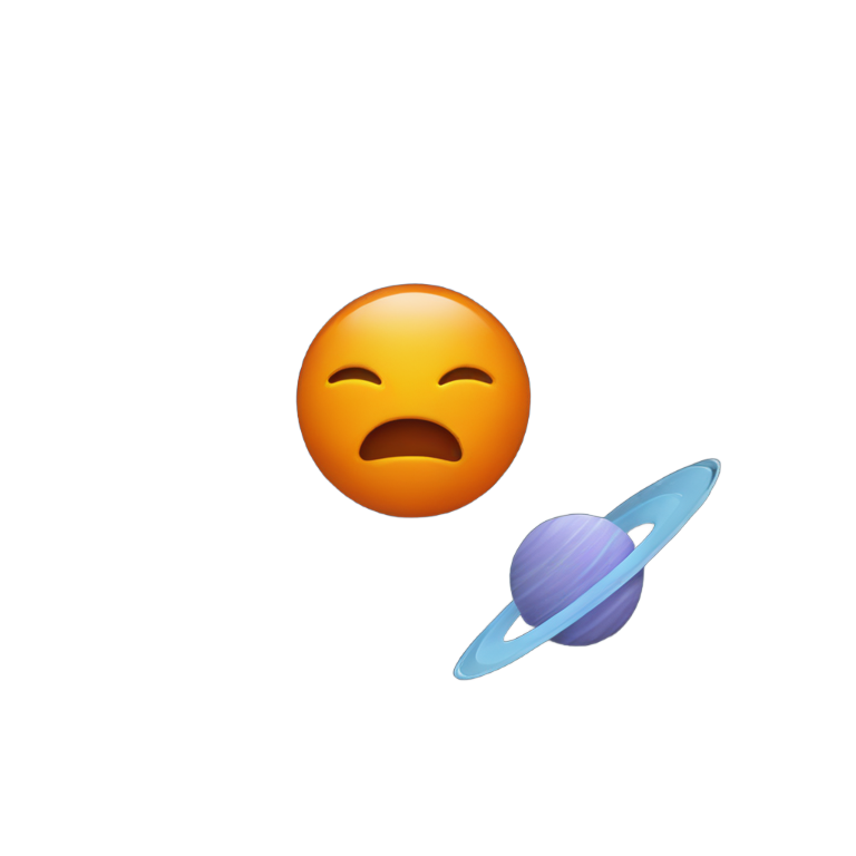 genmoji：橙色带星星、银河和卫星