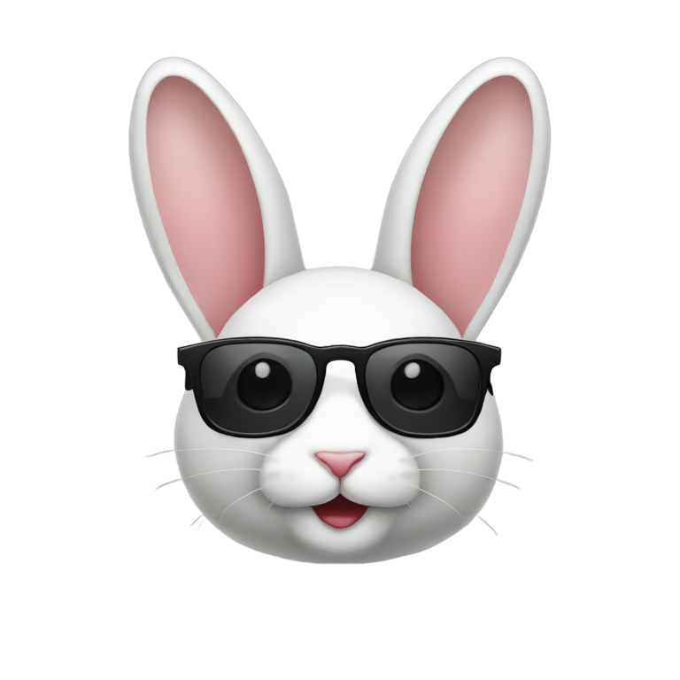 絵文字：サングラスのウサギ