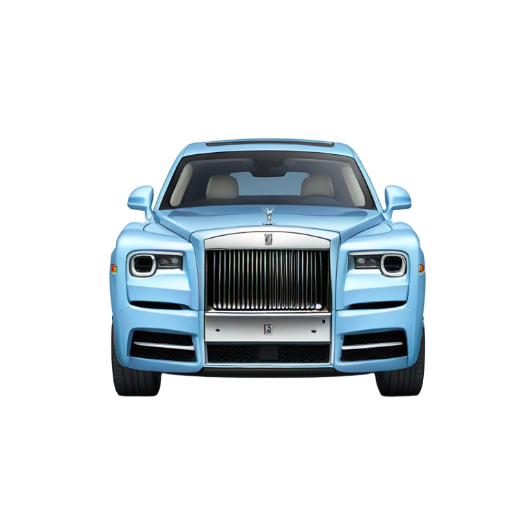 genmoji : Rolls-Royce Cullinan bleu bébé