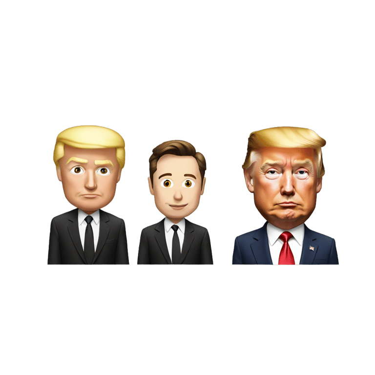 絵文字：ドナルド・トランプとイーロン・マスク