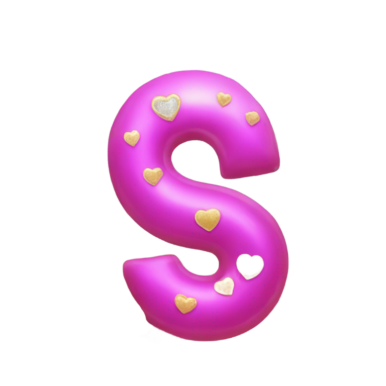 genmoji：带有闪亮爱心的字母S、A、P