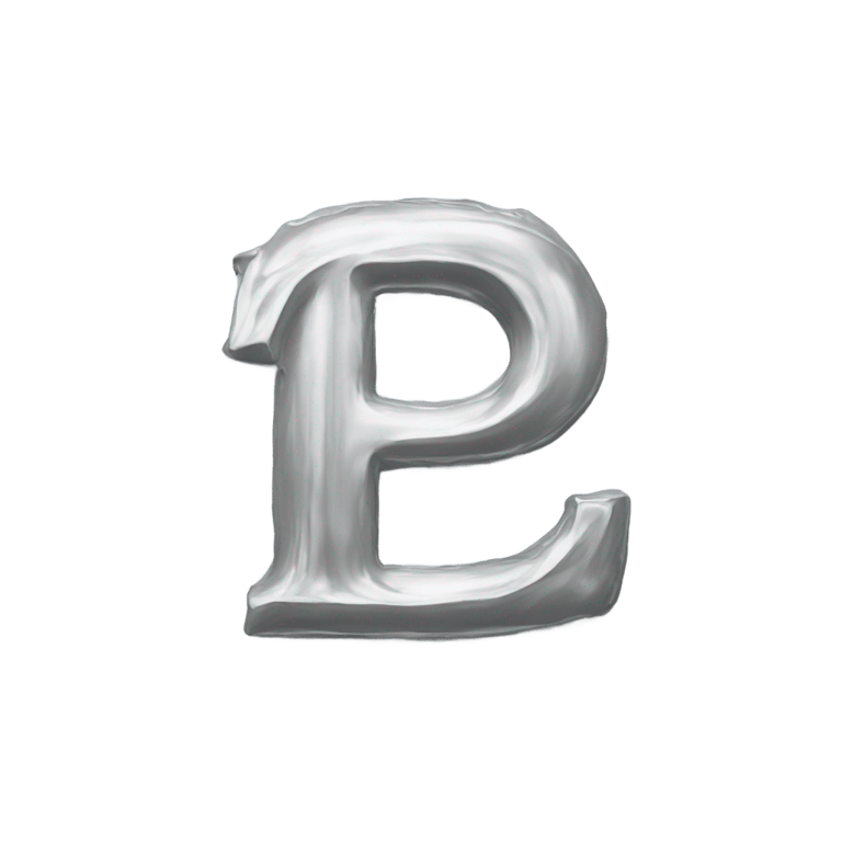 genmoji：用铂金颜料制作的字母P