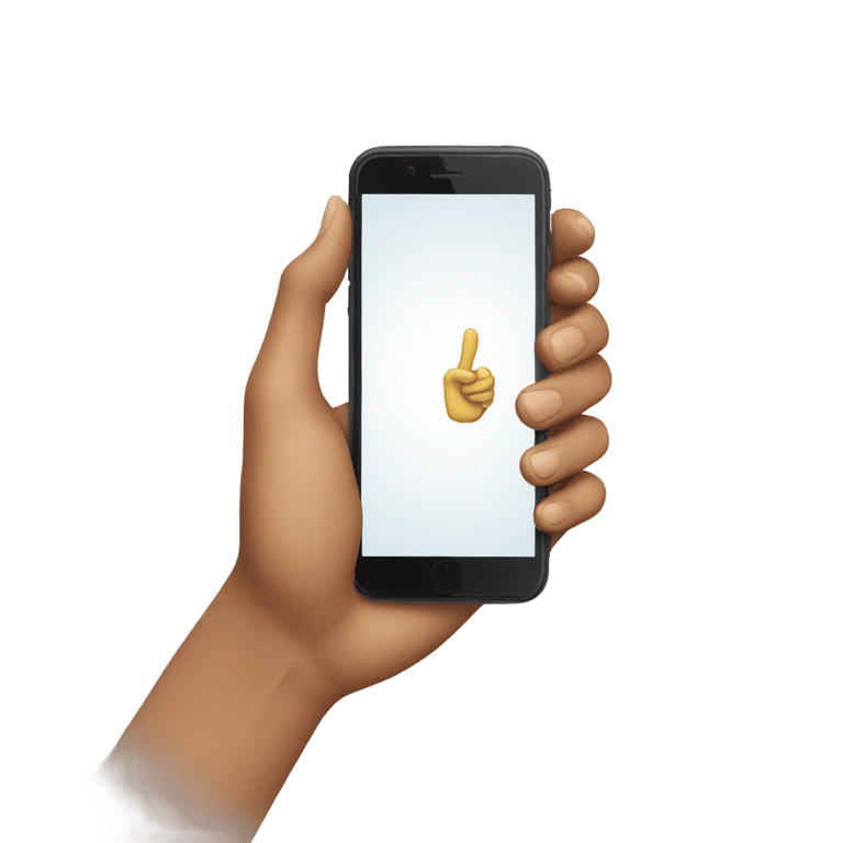 genmoji：一只手准备拿手机