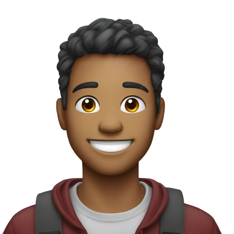 genmoji : Étudiant de l'USC heureux sous la pluie