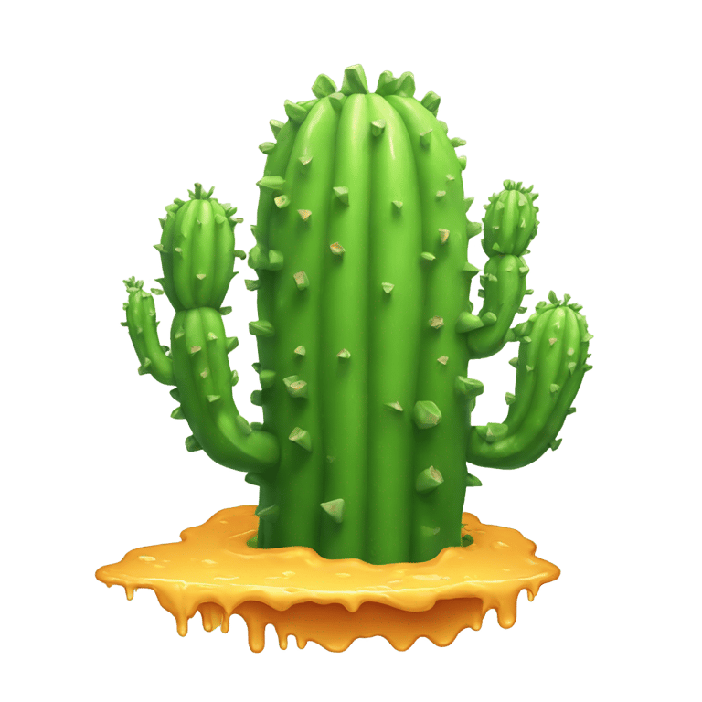 genmoji：融化的仙人掌