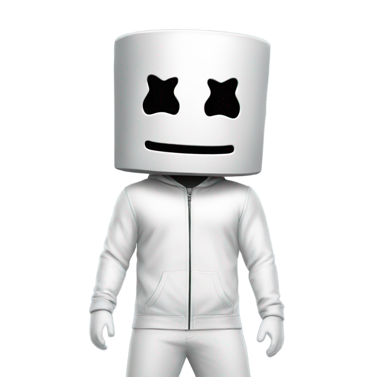 genmoji：The word "Marshmello" out of Marshmello poseing