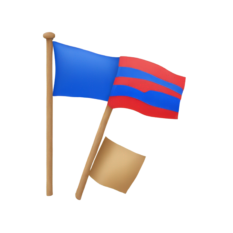 genmoji: A emoji with a red and blue flag