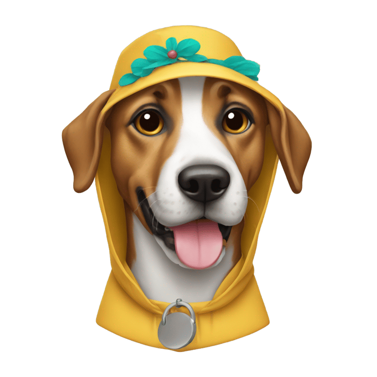 絵文字：カリブ犬のコスチューム