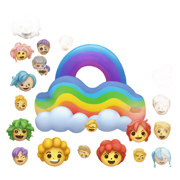 絵文字：Rainbow words "Create Your Perfect Genmoji"