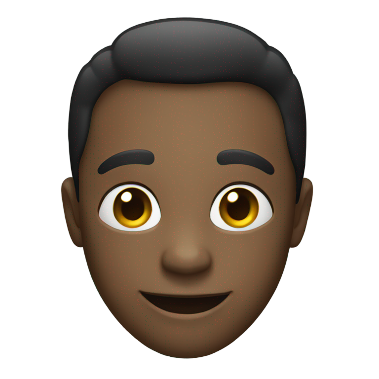 genmoji: Black Smiling Face