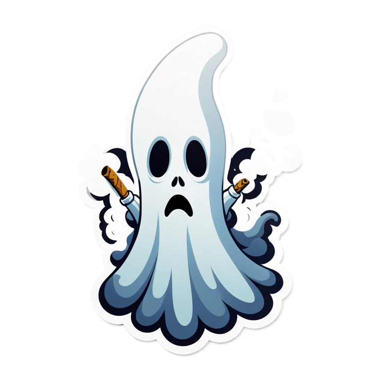 genmoji: Ghost smoking