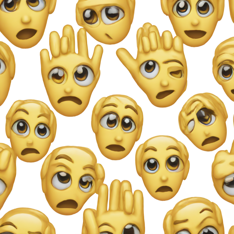 genmoji：卢西多眼睛表情符号和手指指向